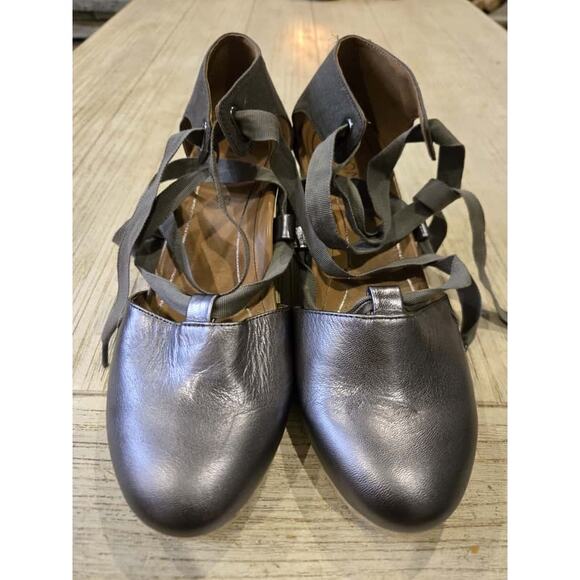 Vionic Kaitlyn Women's Espadrille Wedge Sandals Silver Size 10 - Picture 2 of 11